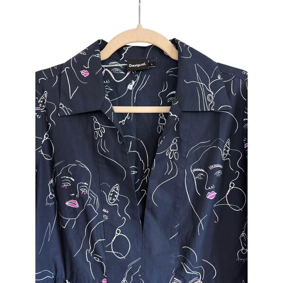 DESIGUAL LOUISVILLE COTTON A-LINE TIERED SWING DRESS - Picture 7 of 9